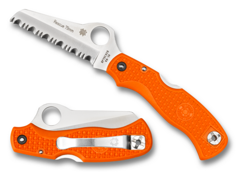 Spyderco Rescue Knife 79mm Orange